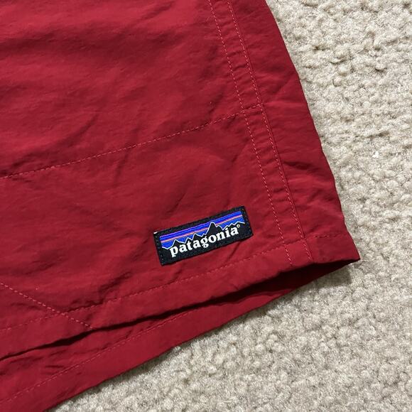 Patagonia Mens Baggies Shorts Red No Stretch Flawed Size XXL (42") - Picture 2 of 9